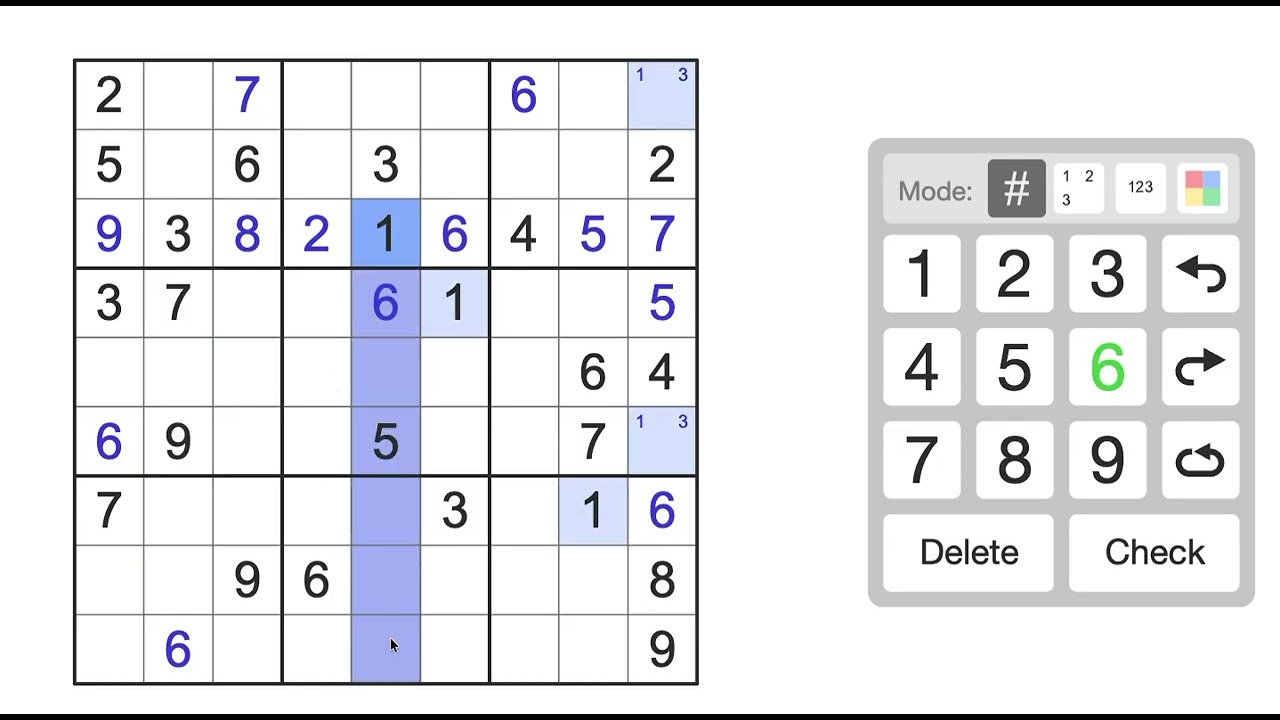 New York Times Sudoku Medium Walkthrough for March 9, 2026
