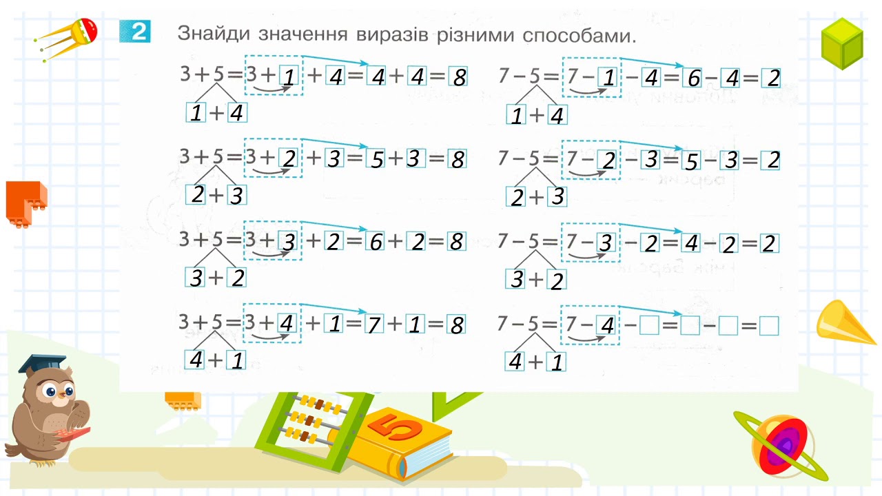 Відкриваємо спосіб додавання і віднімання числа 5