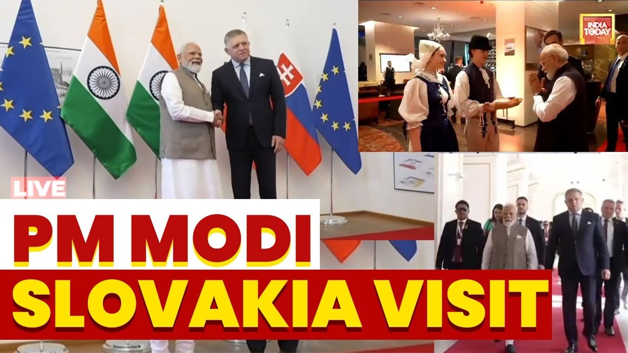 PM Modi Slovakia Visit LIVE: PM Modi Arrives in Slovakia | First Indian PM Visit Since 1993
