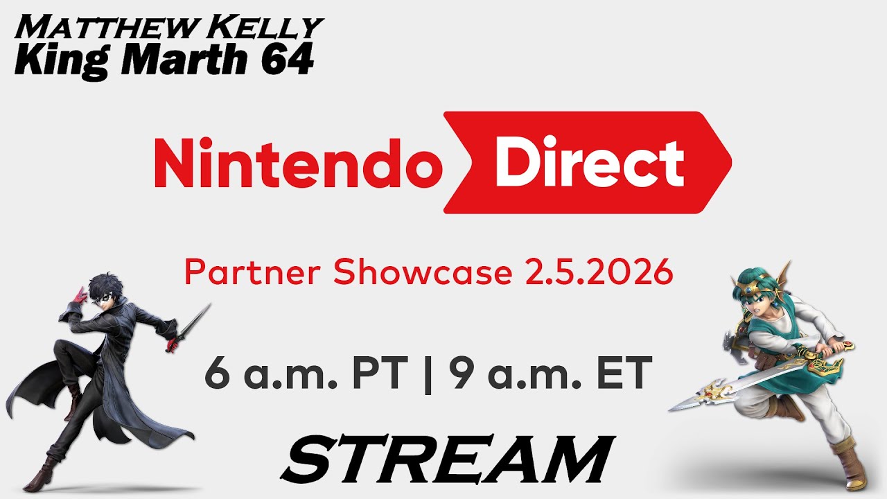 Nintendo Direct Partner Showcase 2.5.2026 Watch Party Stream