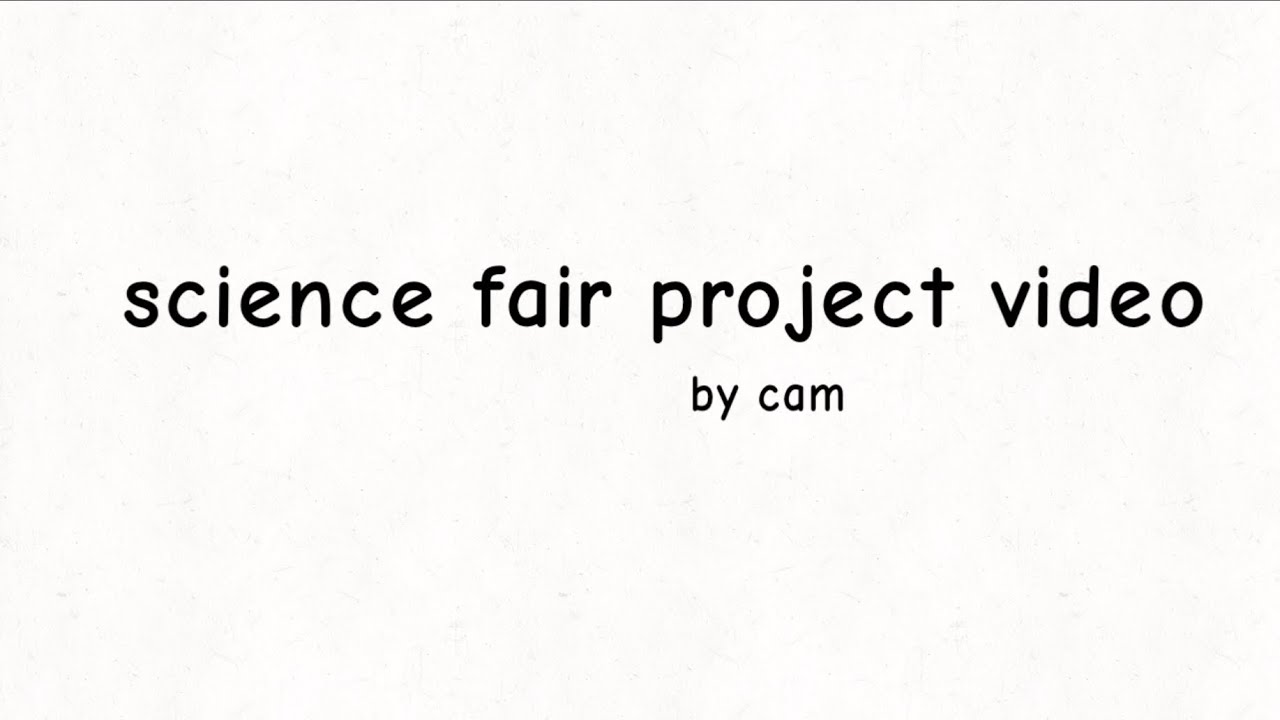 science fair project