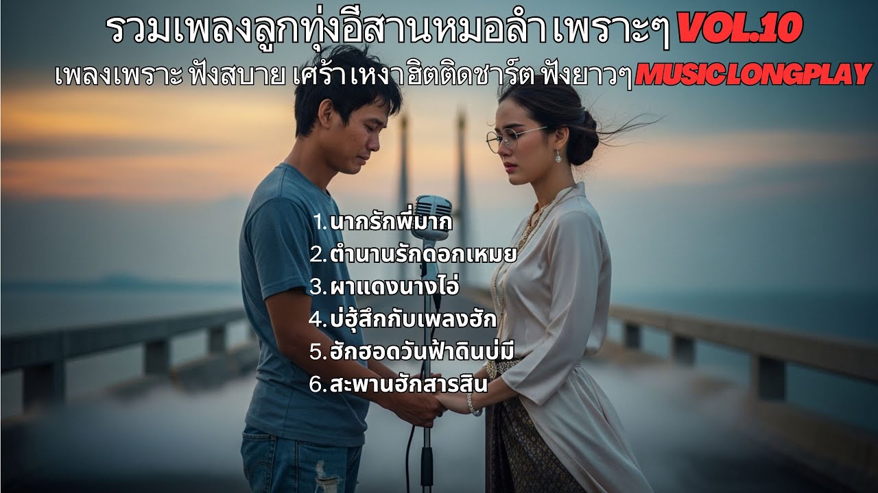 รวมเพลงลูกทุ่งอีสานหมอลำ เพราะๆ Vol.10 เพลงเพราะ ฟังสบาย เศร้า เหงา ฮิตติดชาร์ต Music Longplay