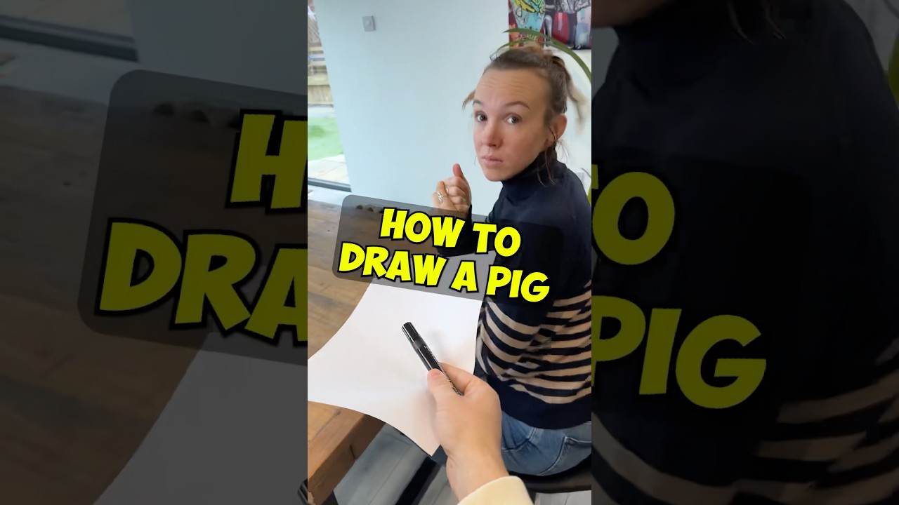 The only way to draw a pig! 😲