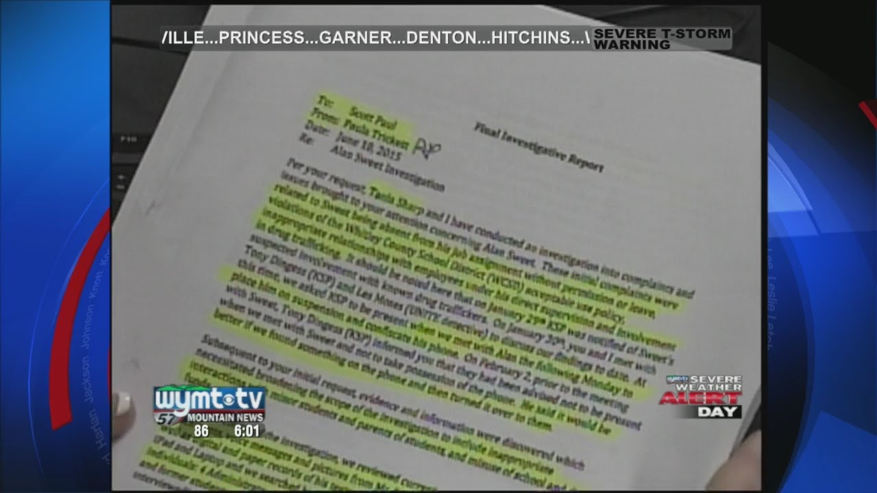 New information released on the investigation into a former Whitley County principal