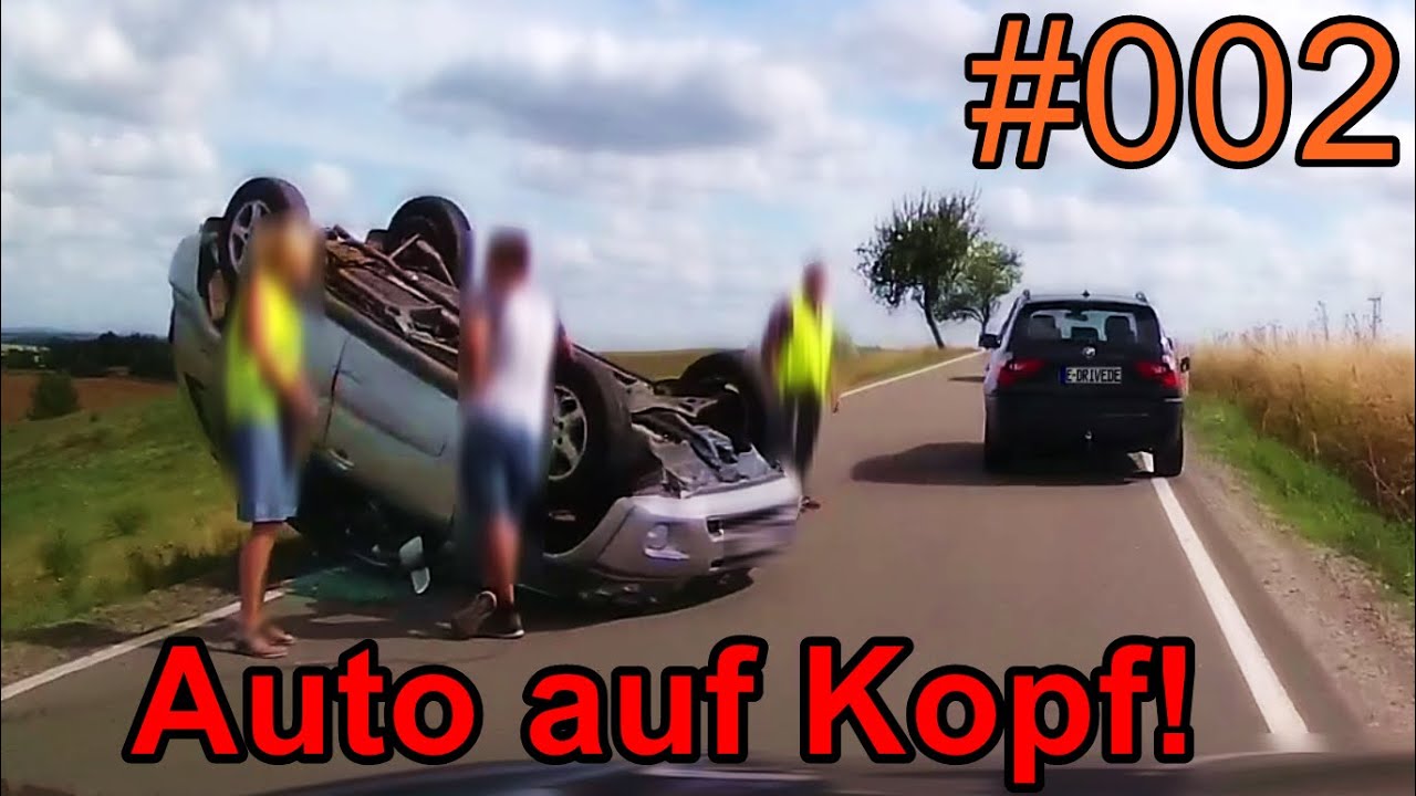 Auto liegt auf dem Kopf, Beinahe-Unfälle, LKW-Unfall & verrückte Überholmanöver | #GermanDashcam 002