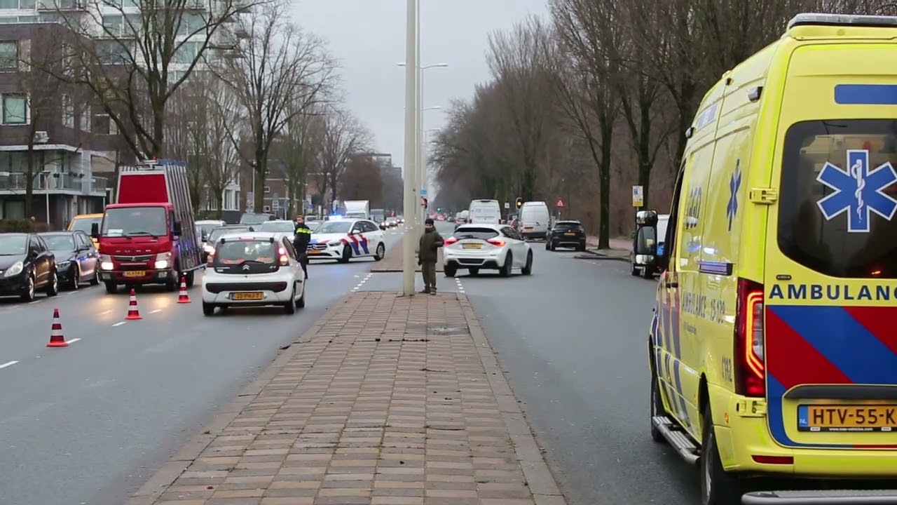 Automobiliste ramt geparkeerd busje
