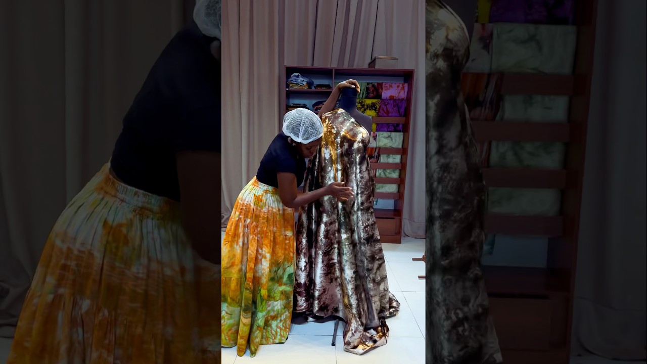 Satin Handcrafted batik tie-dye design made by Habarata (Ghana). #clothing #vlog #dayinmylife