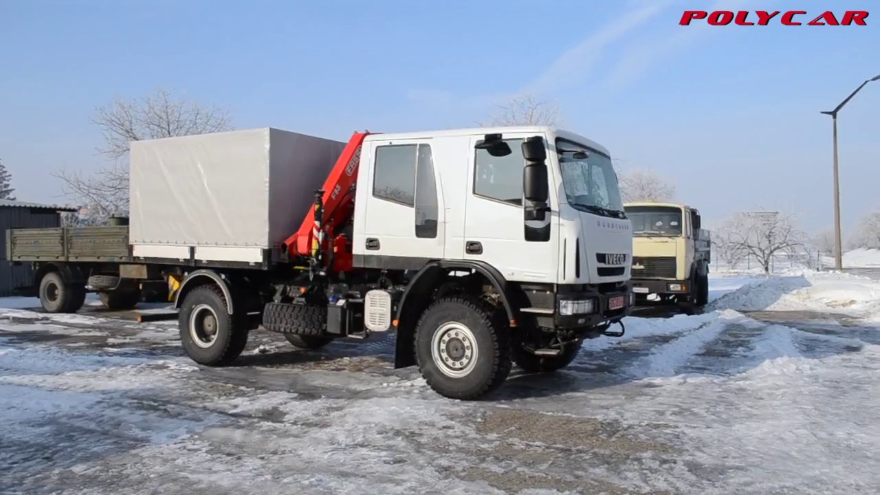 Iveco Eurocargo 150E25 с краном fassi f85B.0.22 и бортом Polycar.