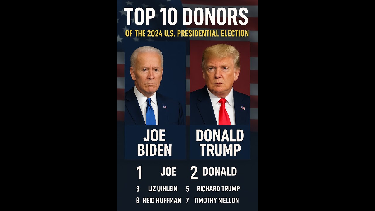 Top list 10 money Donors of the 2024 U.S. Presidential Election