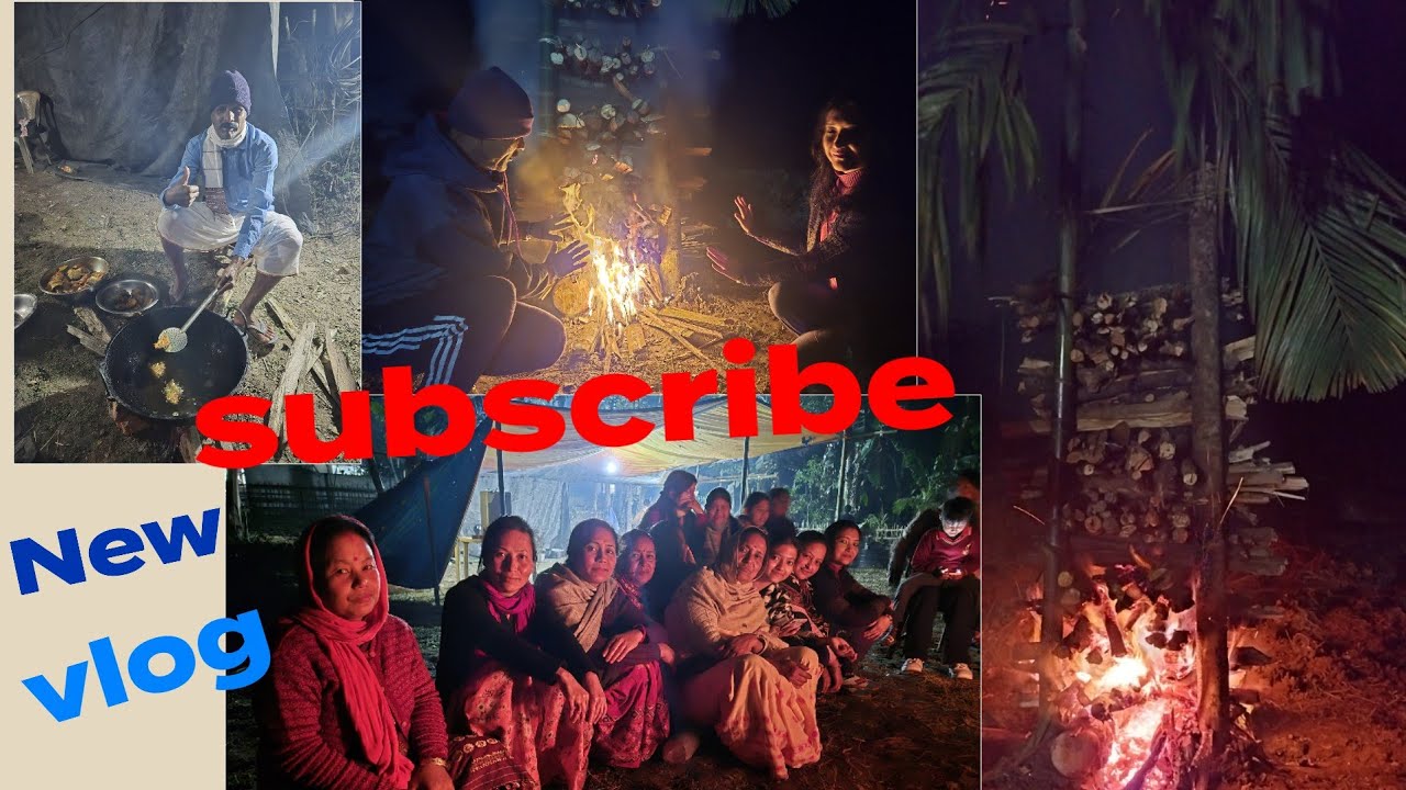 উৰুকাৰ  নিশা লগে - ভাগে এসাঁজ খালো || Happy  Magh Bihu 🥳 New vlog...