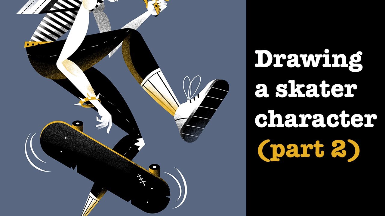 Skater character illustration
