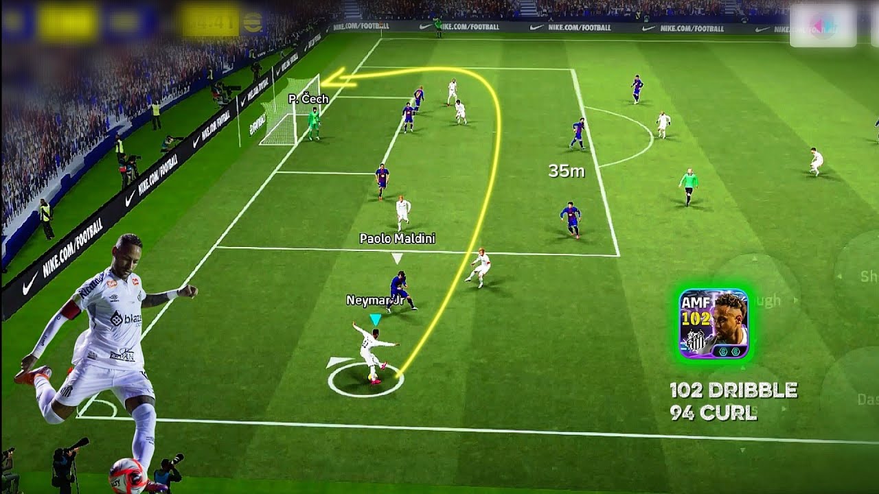102 Blitz curler Neymar is from another planet...😱 || efootball