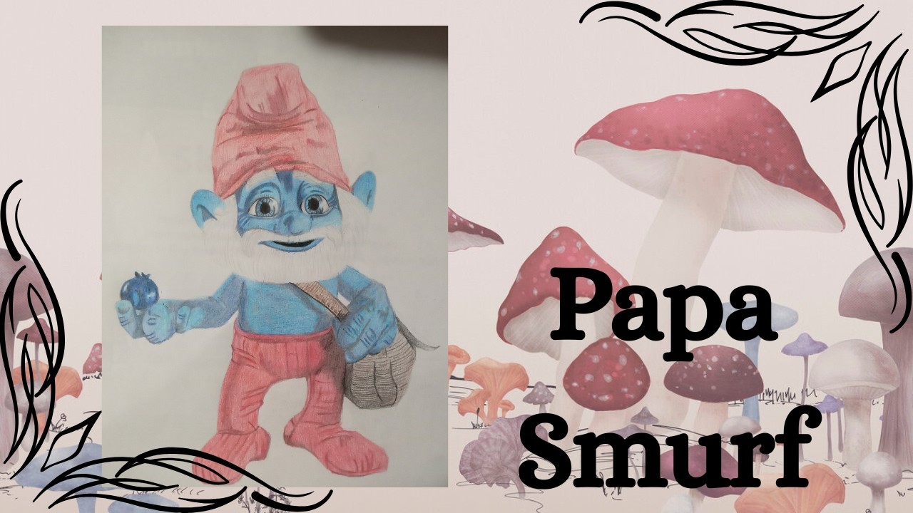 Spring Drawings Part 18: Papa Smurf (2026) | Used Color Theory
