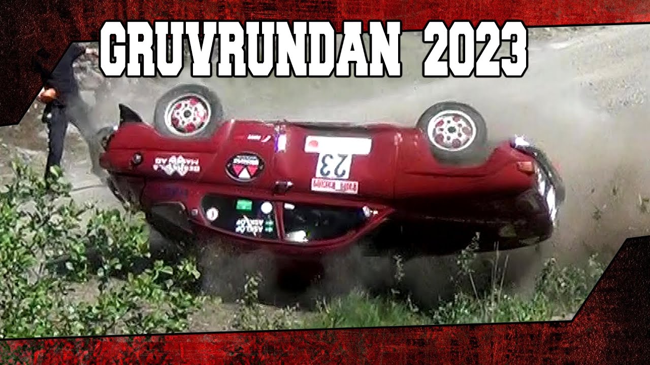 Gruvrundan 2023  - Crash & Action | Rullning, avåkningar, kriser & häftig bilåka!