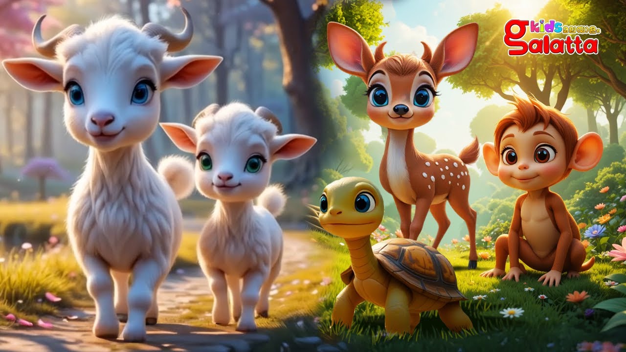 സഹായിയായ ചെറിയ ആട് - The Helpful Little Goat + More Galatta Kids Malayalam Moral Stories