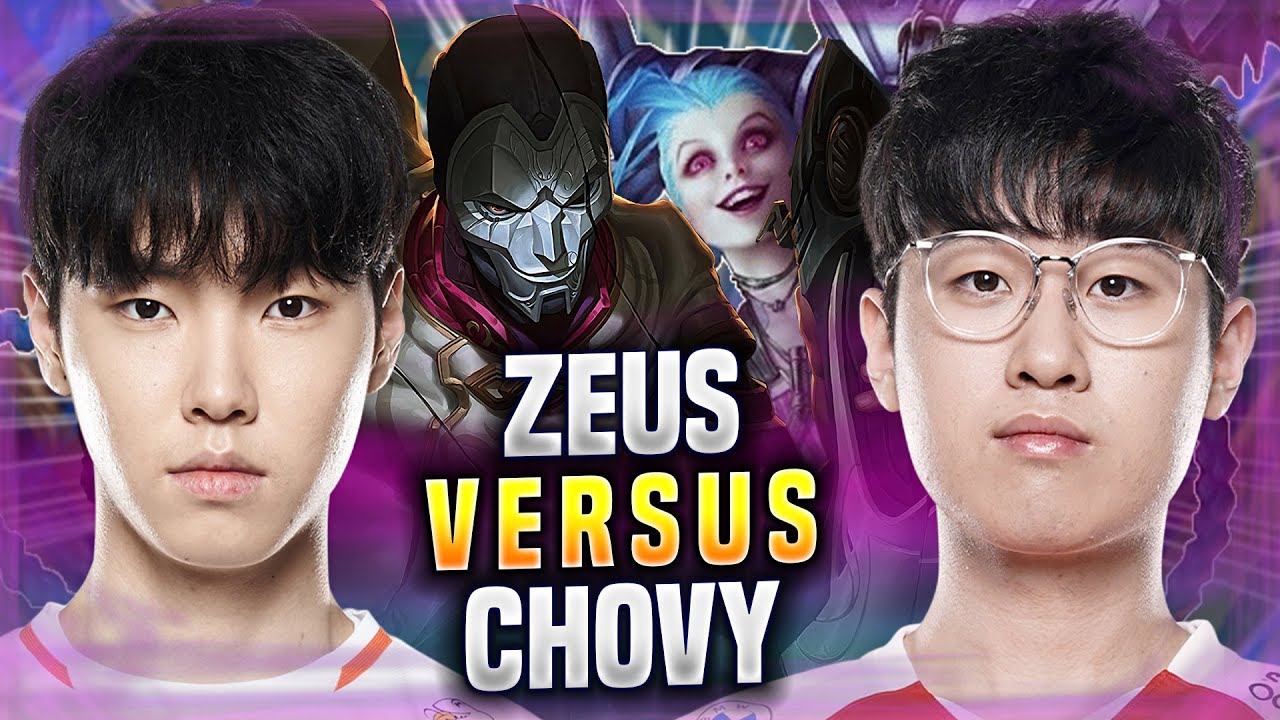 ZEUS vs CHOVY! - T1 Zeus Plays Jinx ADC vs GEN Chovy Jhin! | Preseason 2022