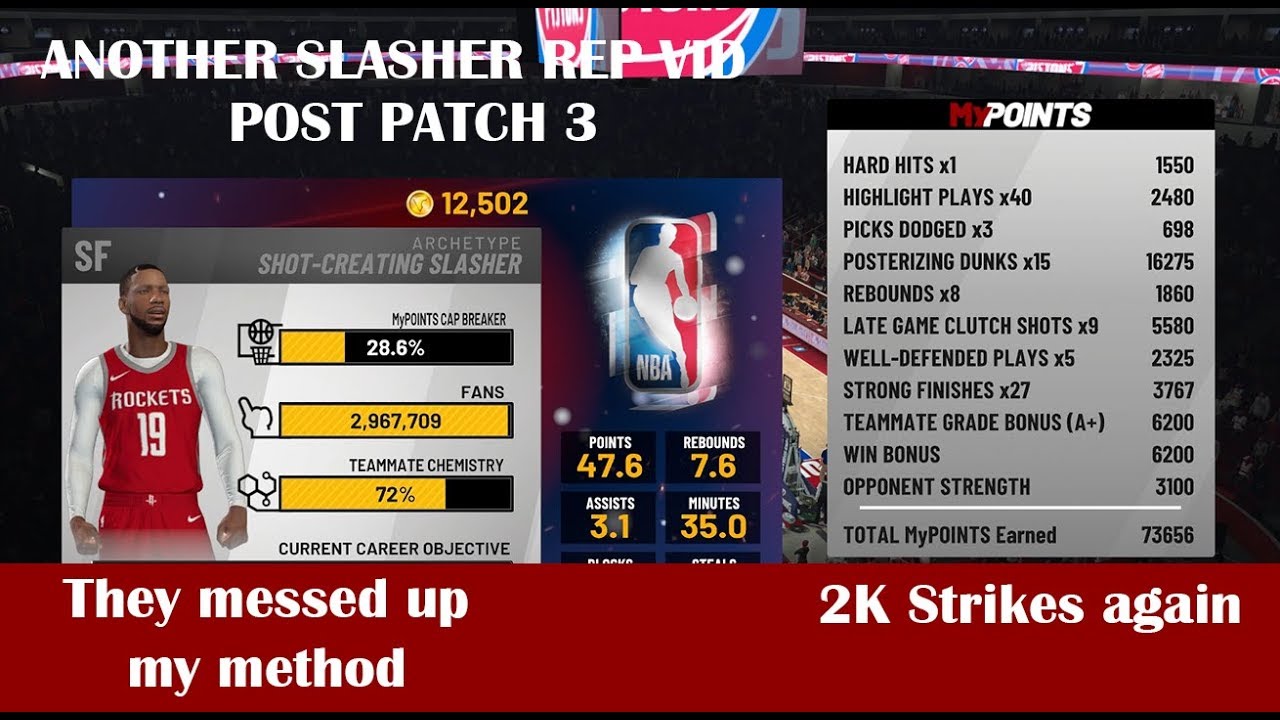NBA 2K19 NEW SLASHER REP METHOD POST PATCH 3