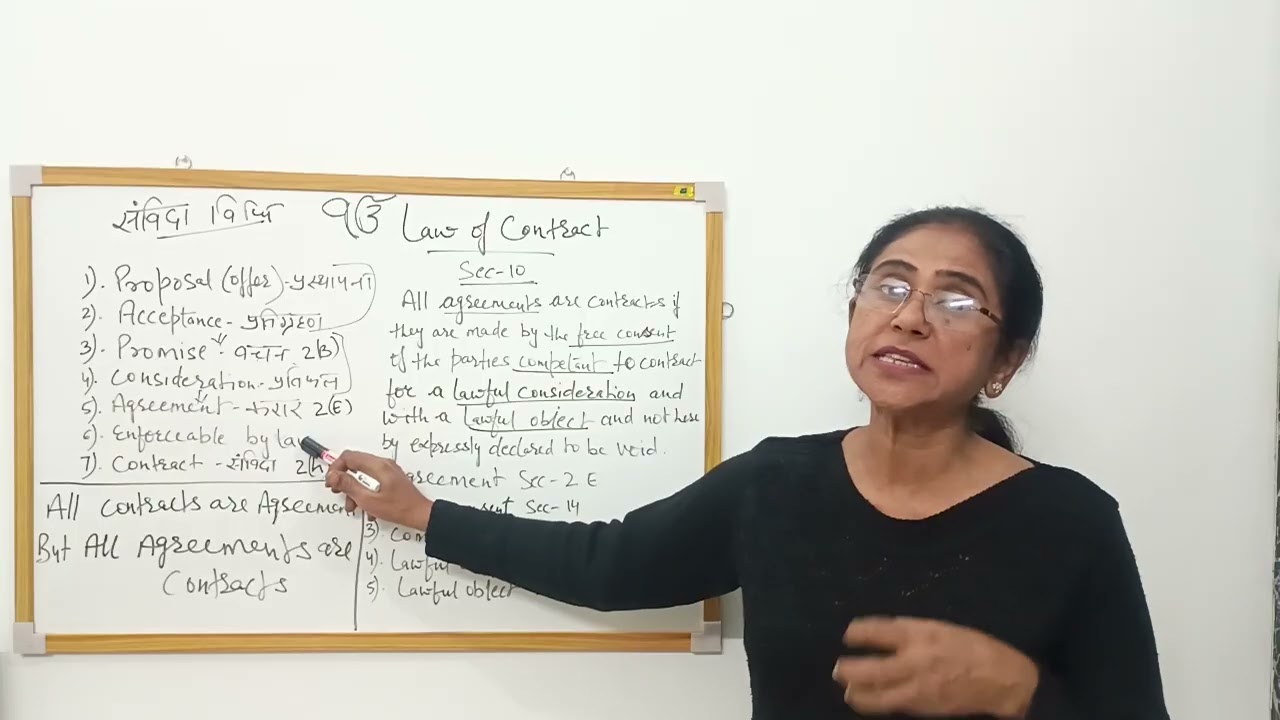 Essential elements of a contract |     संविदा के आवश्यक तत्व | Law of contract |