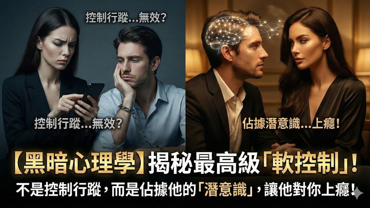 心理學揭秘最高級的「軟控制」：不是控制他的行蹤，而是佔據他的「潛意識」。ft. 讓男人對你上癮的秘密