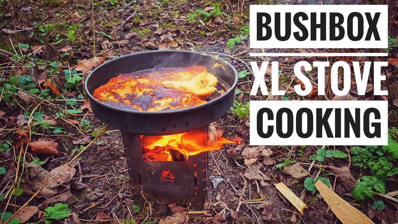 Bushbox xl stove cooking  French bread - eggy bread It's a cold January morning