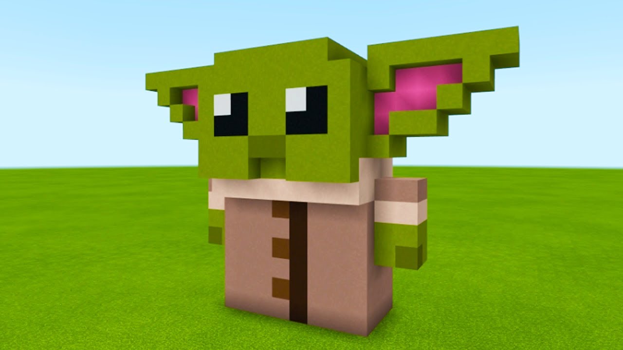 Minecraft: How To Make a Baby Yoda Statue 