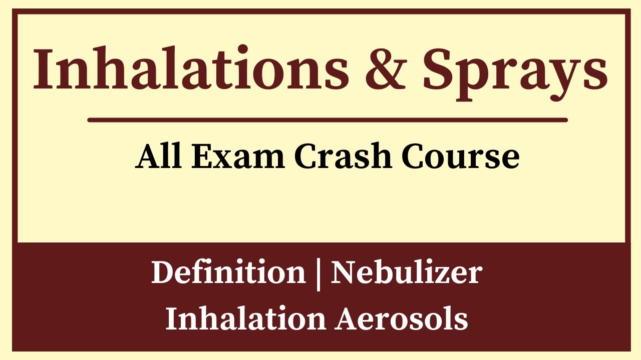 Aerosols & Inhalers || sprays in pharmaceutics || HealthCysio