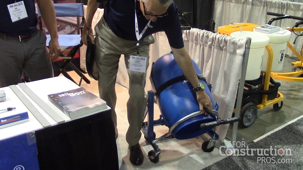 Efficient one-man operation for mixing, transporting and pouring materials