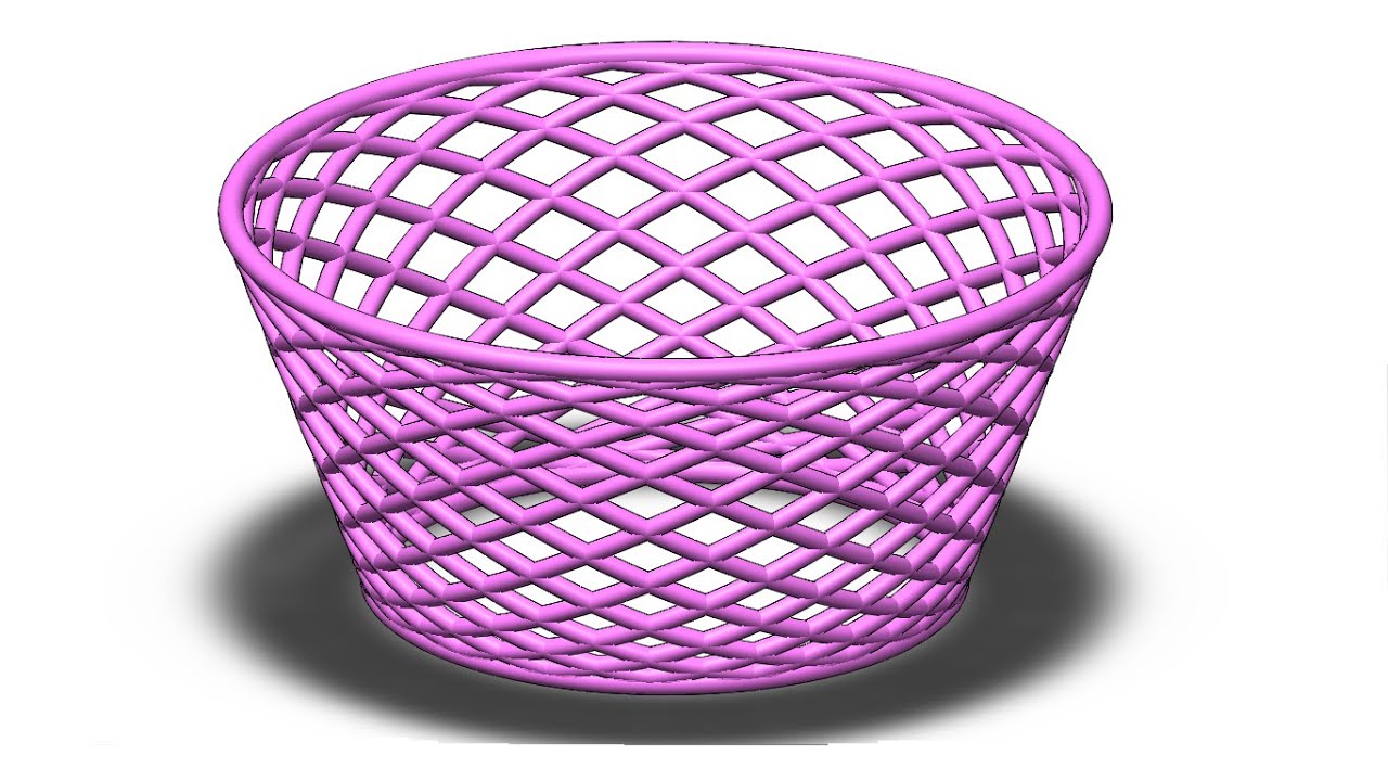 「DESIGN 78」 How to draw basket - solidworks tutorial