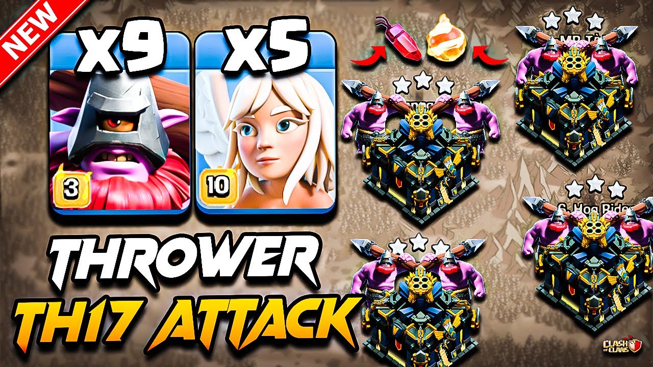 Best TH17 Attack Strategy With THROWER 2025 | TH17 Thrower Attack Clash of Clans | Town Hall 17 COC
