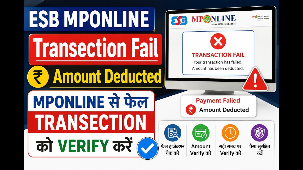 ESB MPOnline Transaction Fail Verify Process | Amount Deducted Payment Failed Solution | #MPOnline