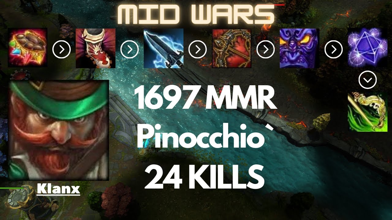 HoN║Mid Wars║Klanx║1697 MMR║Pinocchio`║Heroes of Newerth
