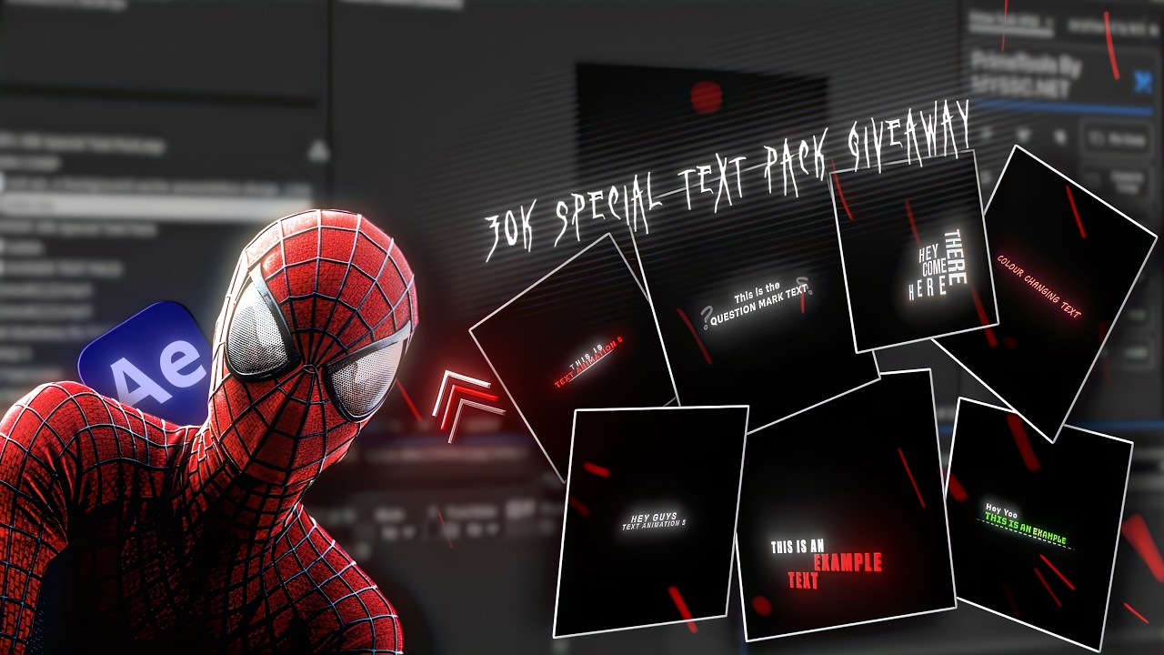 30k Special Text Animation Pack Giveaway  | AFTER EFFECTS