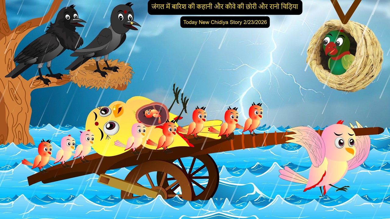 Chidiya Wala Cartoon | Rano Chidiya Wala Hindi Cartoon|New Epsiode Barish Ki hindi Kahani| Chichu TV