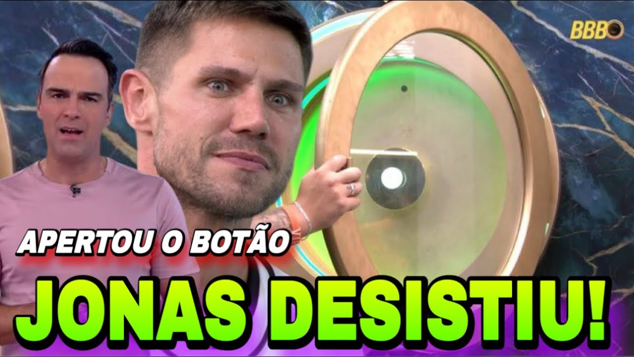 JONAS DESISTE DO BBB 26 AO APERTAR O BOTÃO “PRA MIM O JOGO JÁ DEU NÃO AGUENTO FICAR AQUI DENTRO MAIS