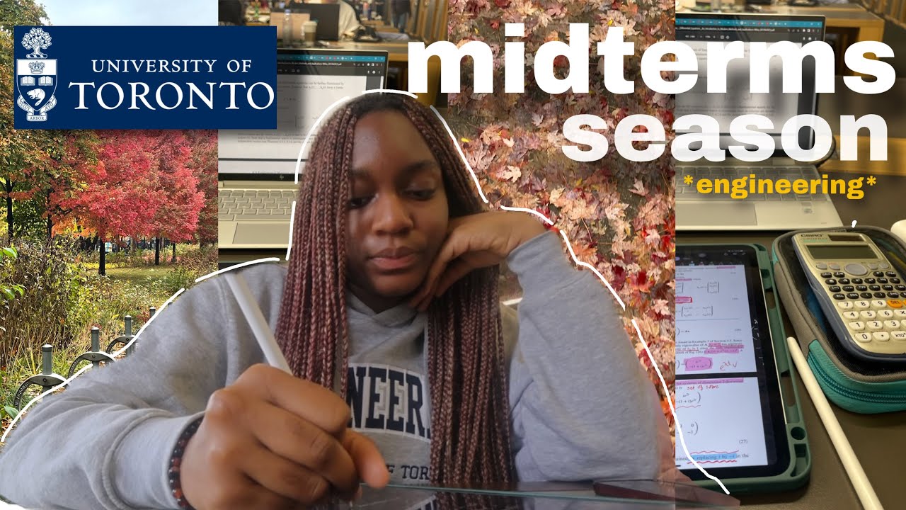 a BRUTAL engineering midterms week💻 productive and chaotic study vlog
