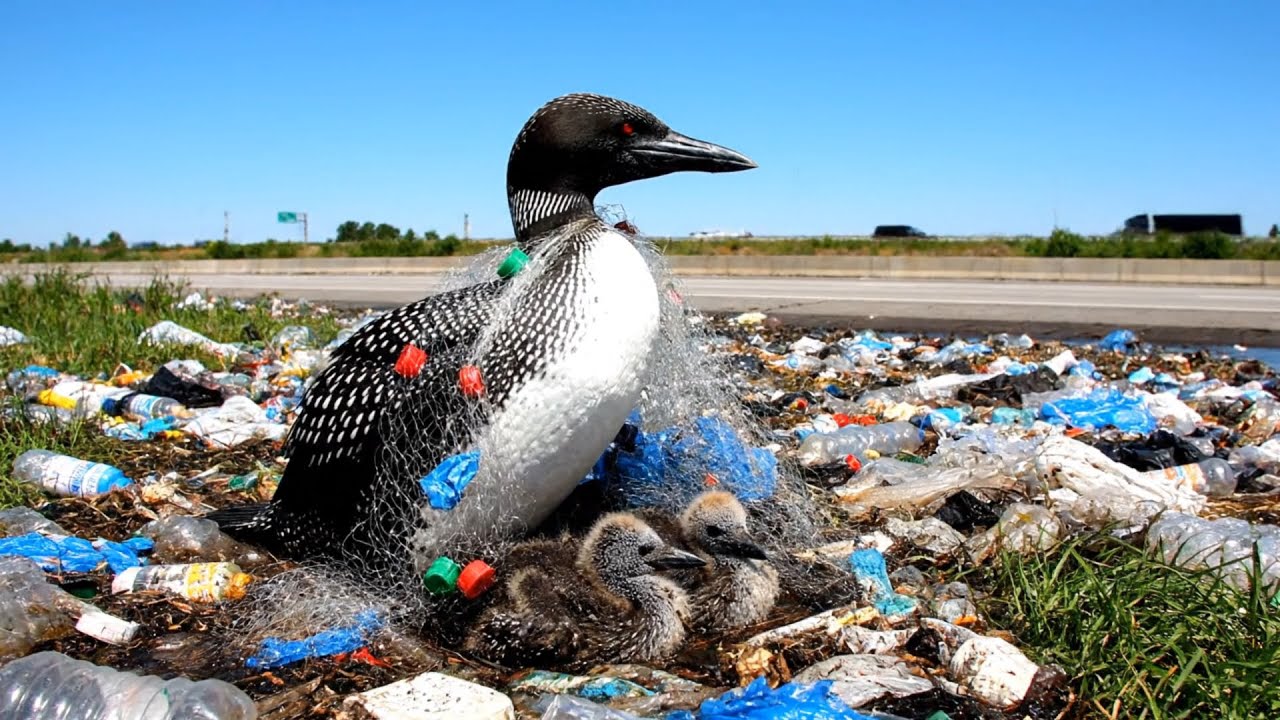 Rescue Animal | Rescuing a Common Loon Family Trapped in Plastic Waste – An Emotional Journey