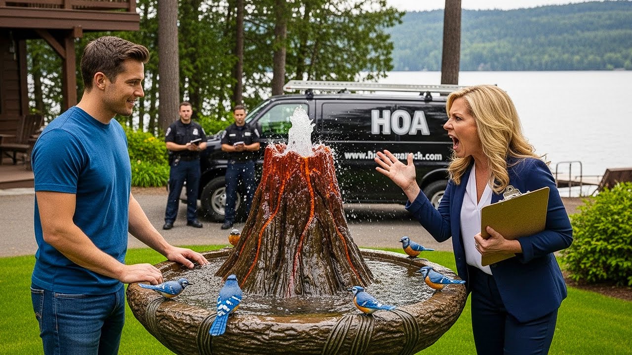 HOA Demanded I Remove My Birdbath, So I Built a 10-Foot Tall ‘Bird Volcano’ Fountain Instead!