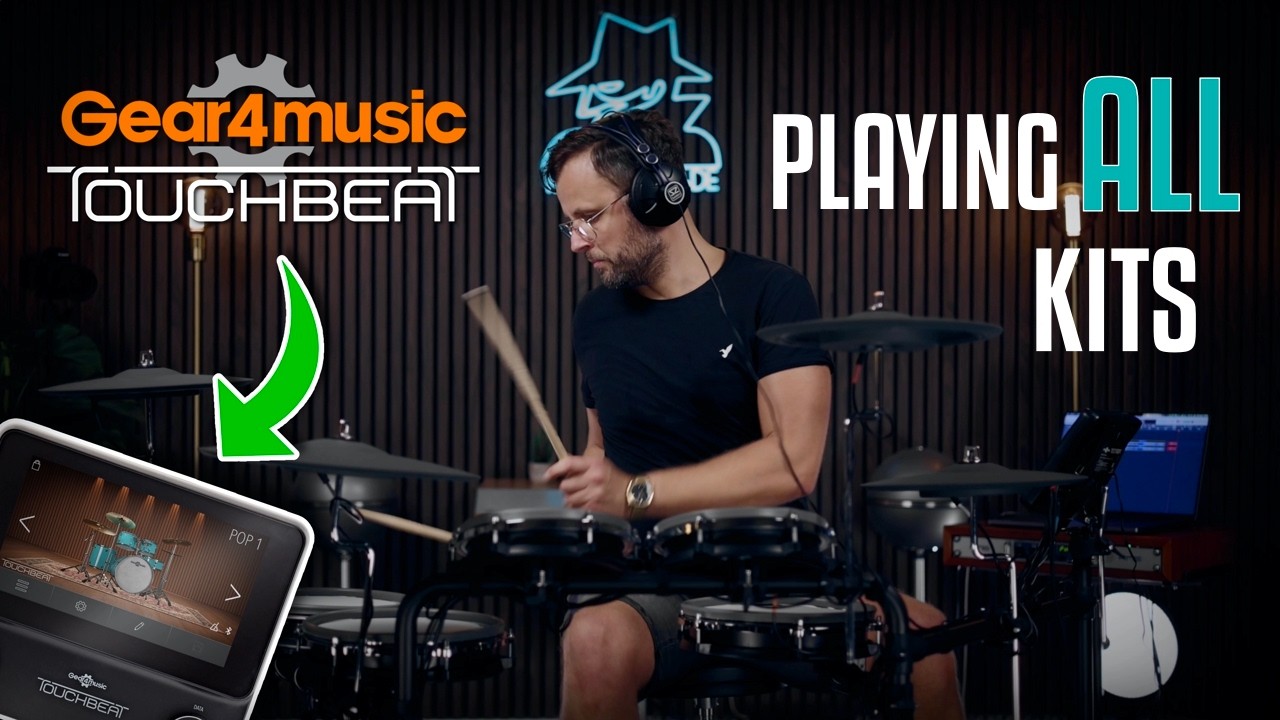 Gear4Music Touchbeat + e-drums playing ALL kits sound demo