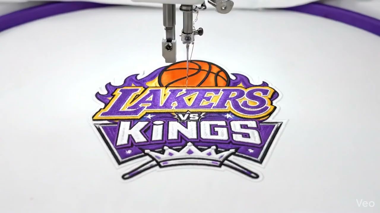 Lakers vs Kings | Embroidery Patch Digitizing Magic by DigitEMB