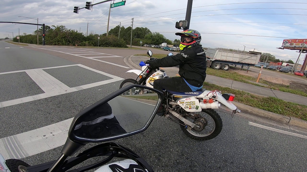 Suzuki DR350 Ride with Yamaha XT350 to CycleGear
