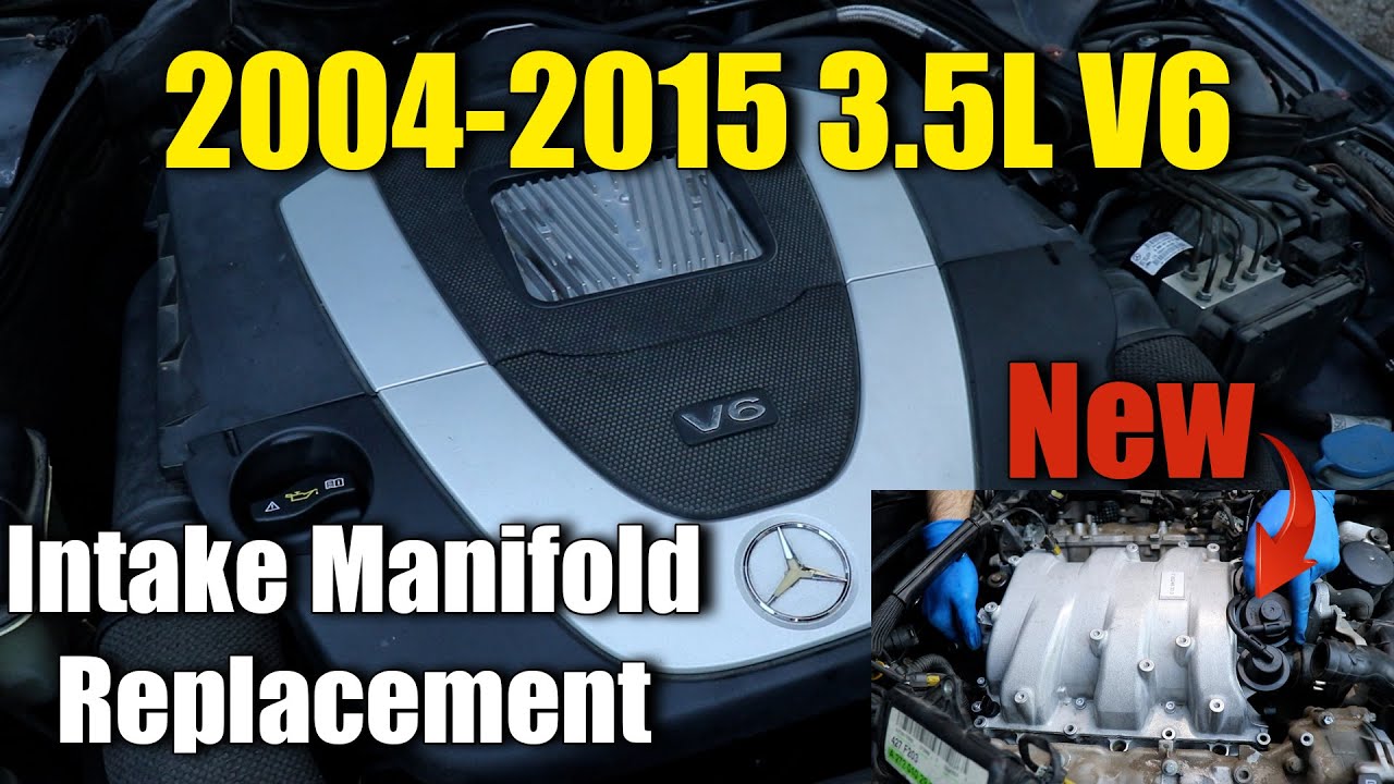 Замена впускного коллектора Mercedes (быстрый метод) Двигатель C350/E35 3,5 л M272 V6 *W203*