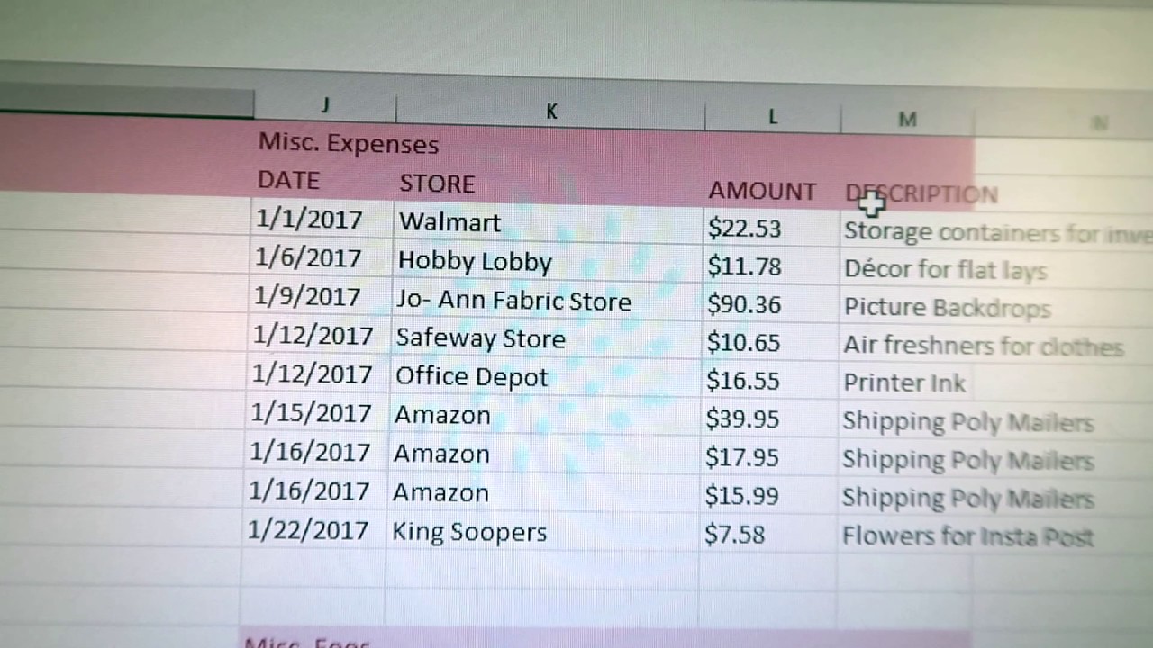 My eBay Spreadsheet- How I Track my Income & Expenses! So Easy Come Tax Time!