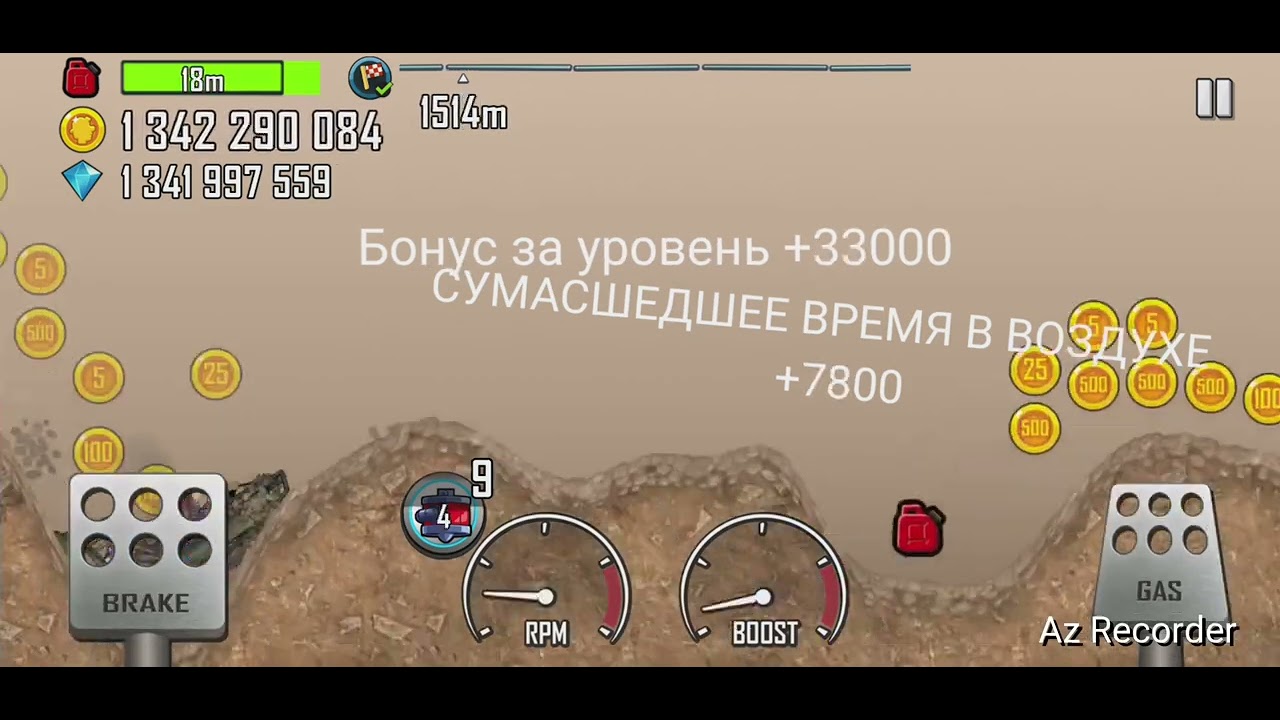 #5 hill climb racing тест супер внедорожника на карте 
