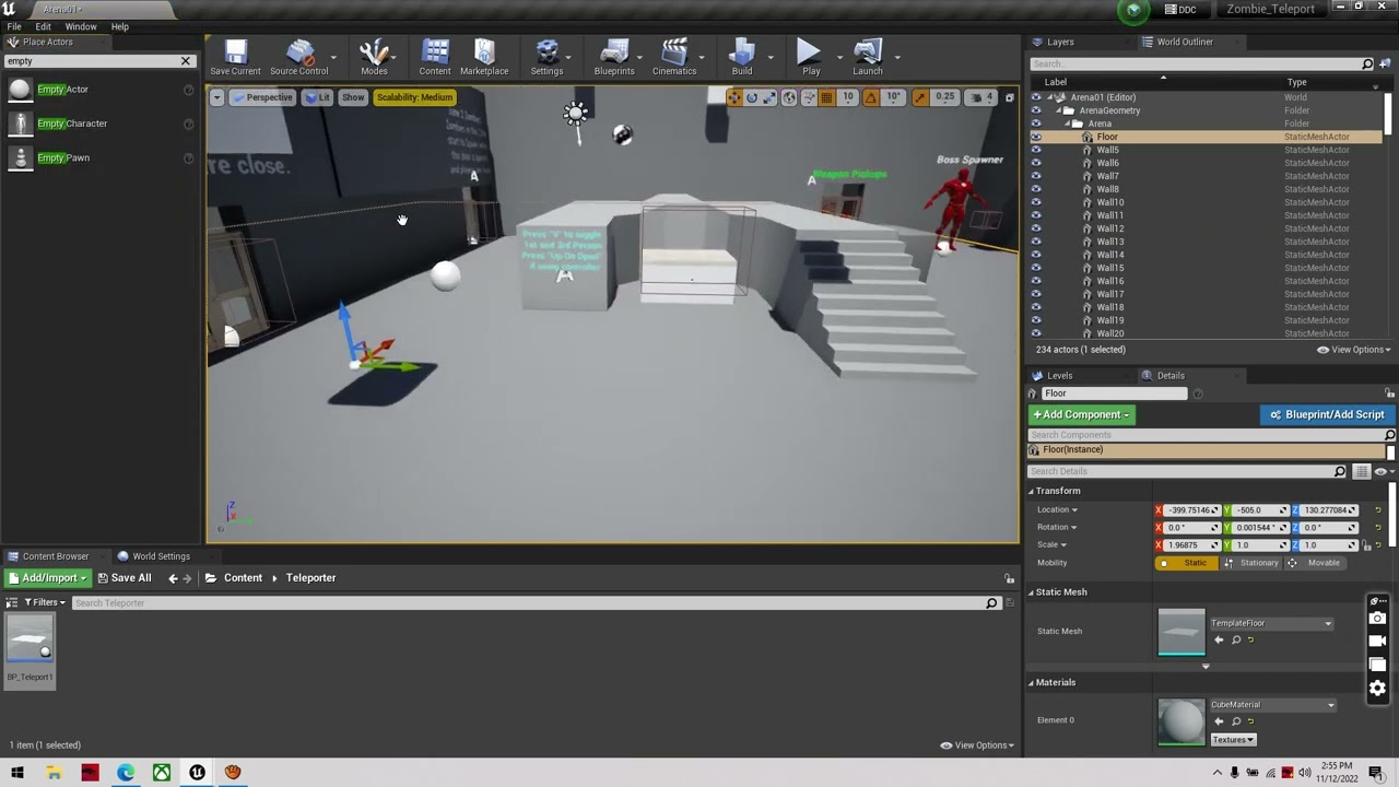 Zombie Survival Template + Teleport System (VFX)  [Request]
