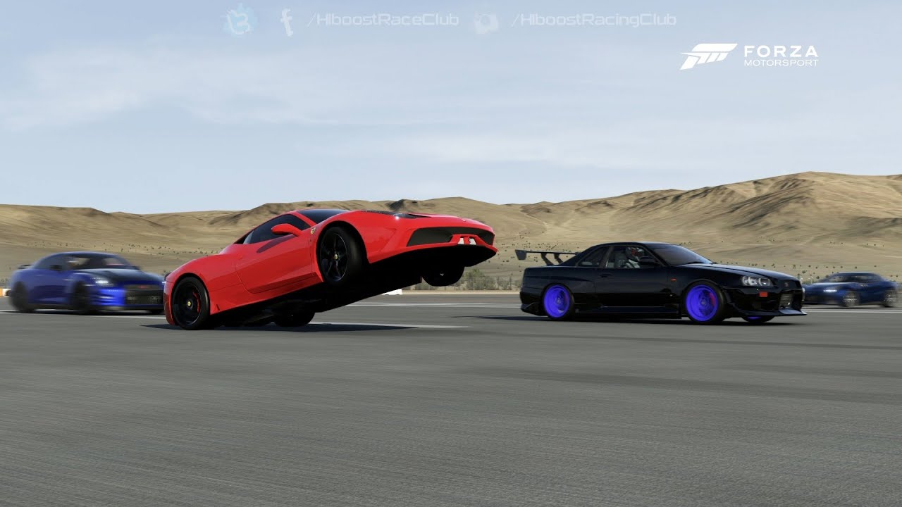 Forza Motorsport 6 | 1000HP Half Mile Drag Shootout | ~1100HP R34 GTR, TT 458s, E46, Viper & More