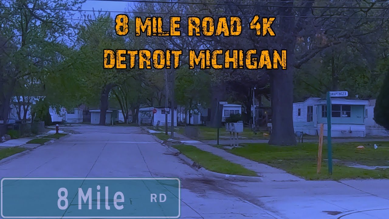 8 Mile Road 4K. Detroit, Michigan. From Hood to Country.