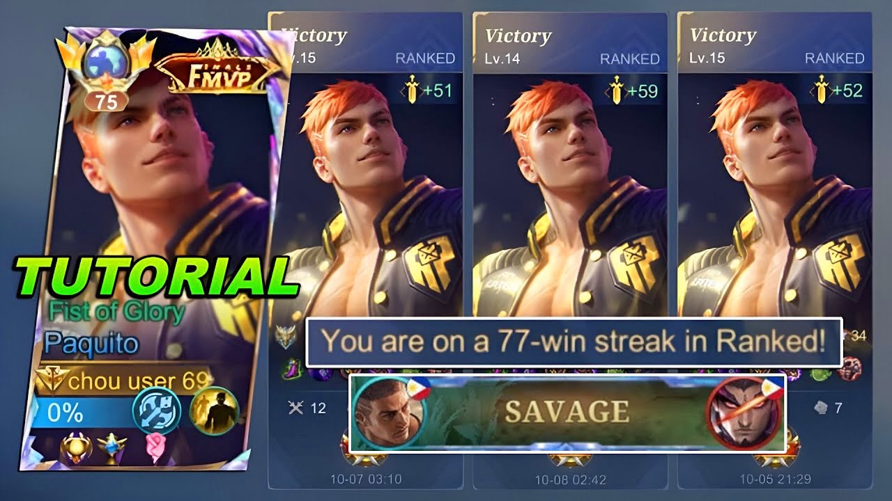 SAVAGE!! TOP 1 GLOBAL PAQUITO BUILD AND EMBLEM TUTORIAL - MLBB
