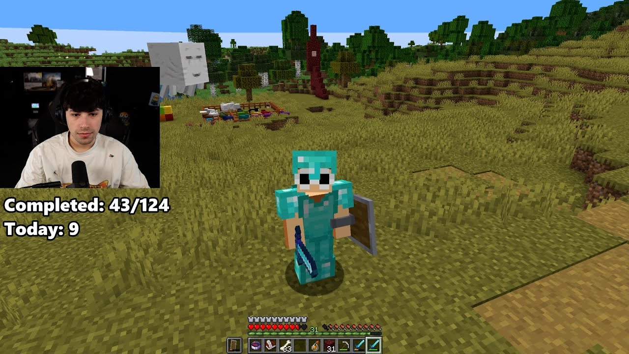 Completing All Minecraft Advancements Blind (No Google or Help) - Day 3