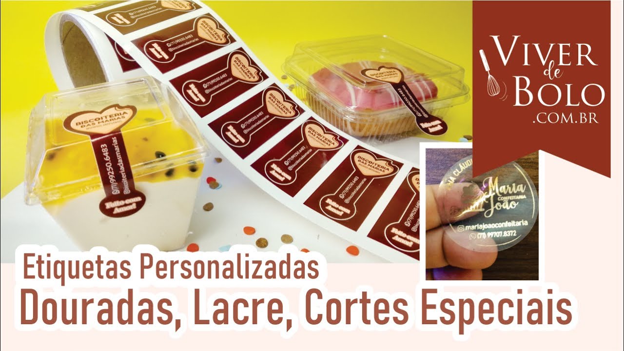 Etiquetas Personalizadas - Douradas, redondas, lacres
