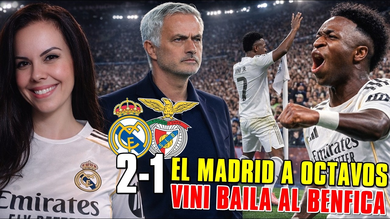 VINICIUS DESTROZA al BENFICA 2-1 y el MADRID a OCTAVOS ¡GRAN TCHOUAMENI! PRESTIANNI y MOU a CASA